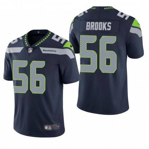 Men Seattle Seahawks 56 Jordyn Brooks Nike Navy Vapor Limited NFL Jersey